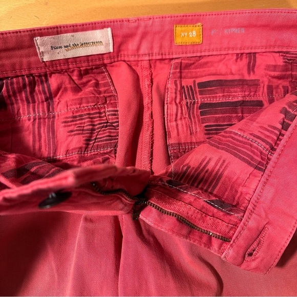 Pilcro Hyphen Low-Rise Chinos Boyfriend Pants Rose/Pink/Red Straight Relaxed 28 - Picture 13 of 16